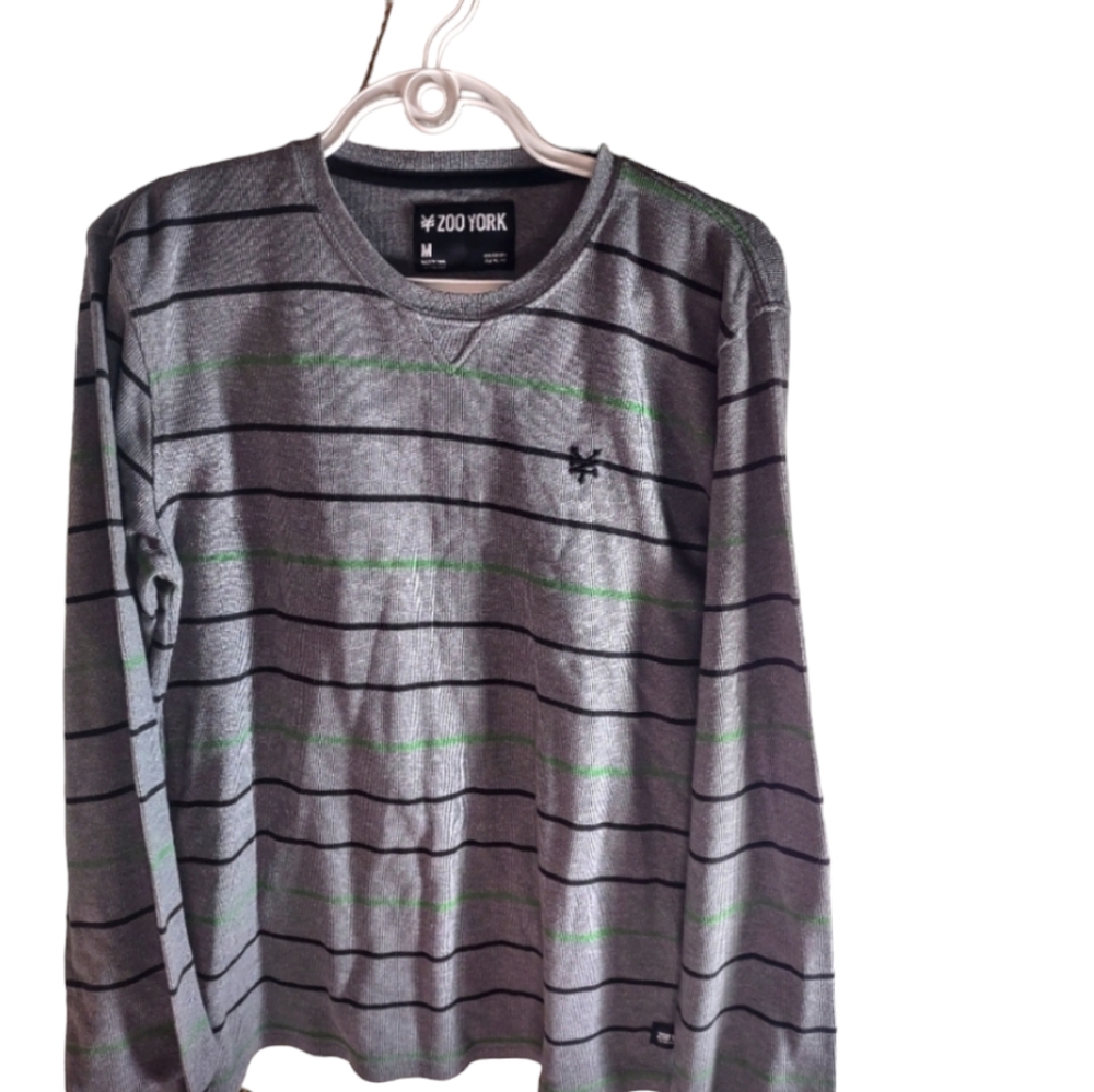 Zoo York Grey Sweatshirt with Colored Stripes